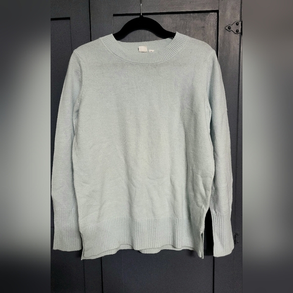 GAP - Women's Ocean Teal Crew Neck Merino Wool Blend Tunic Sweater - Size M - Picture 1 of 6
